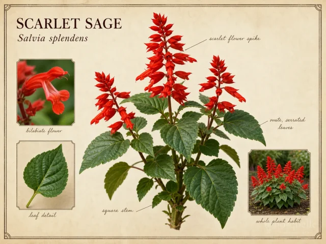 Scarlet Sage (Salvia splendens)