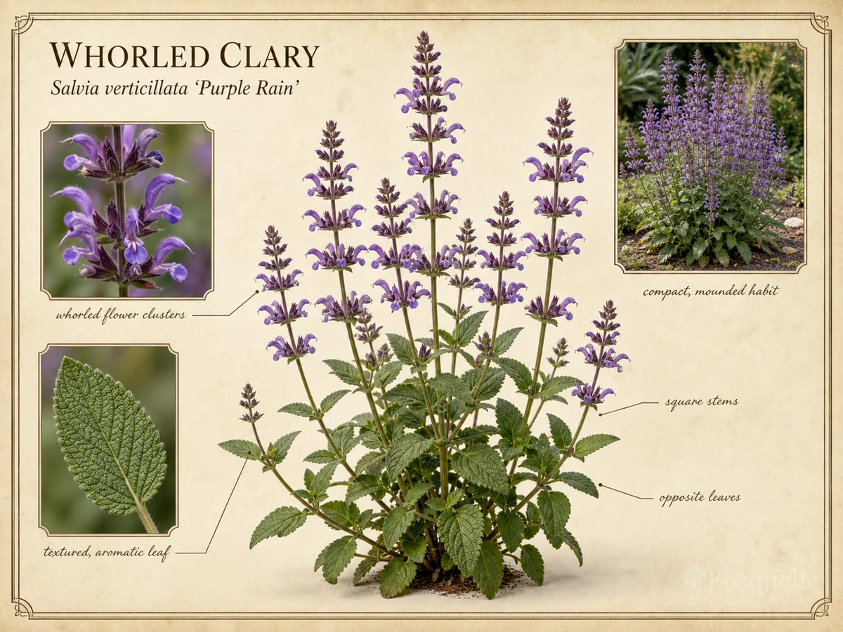 Whorled Clary (Salvia verticillata ‘Purple Rain’)