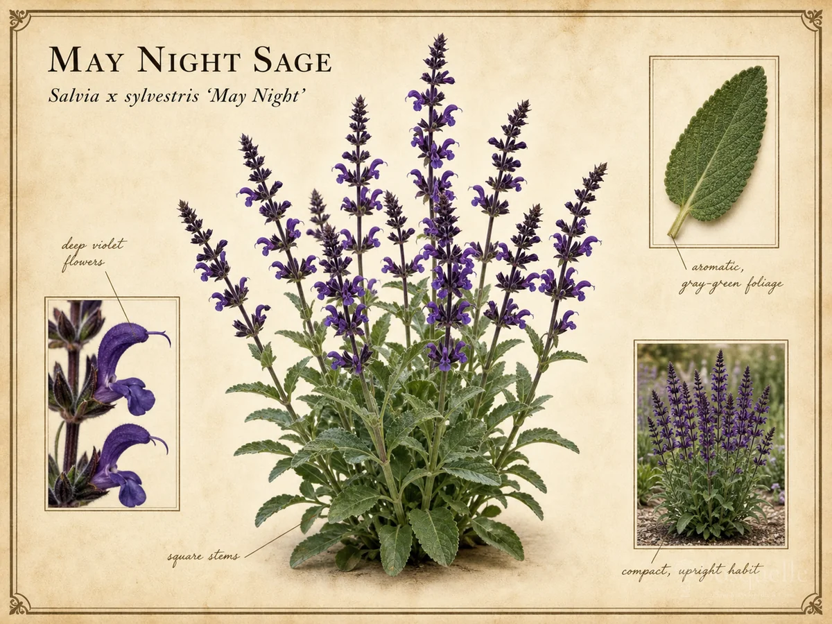 May Night Sage (Salvia x sylvestris May Night)