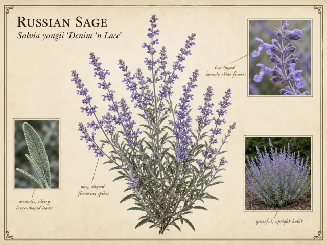 Russian Sage (Salvia yangii ‘Denim ‘n Lace’)