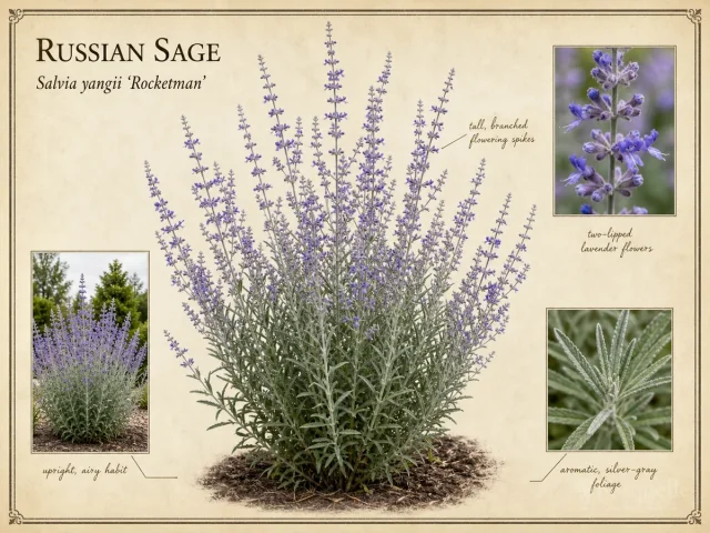 Russian Sage (Salvia yangii ‘Rocketman’)