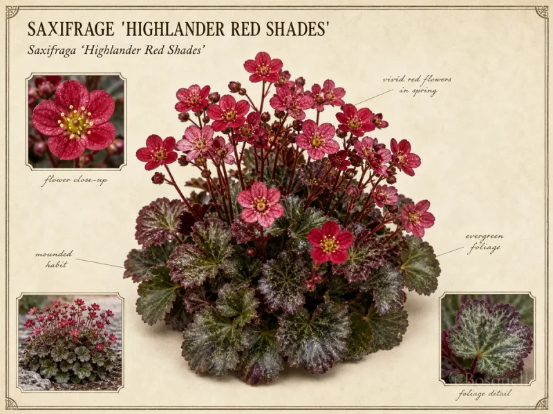 Saxifrage ‘Highlander Red Shades’ (Saxifraga ‘Highlander Red Shades’)