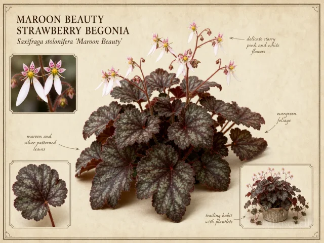 Maroon Beauty Strawberry Begonia