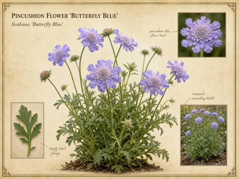 Pincushion Flower 'Butterfly Blue' — Full sun, sharp drain, and winter wet
