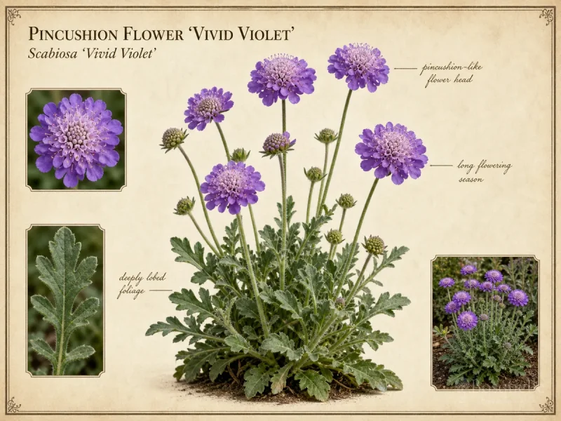 Pincushion Flower 'Vivid Violet' — Kinds