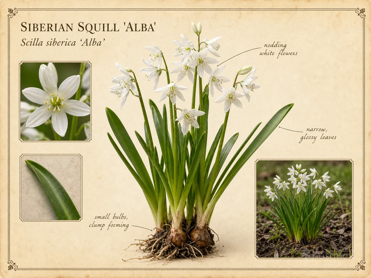 Siberian Squill ‘Alba’ (Scilla siberica ‘Alba’)