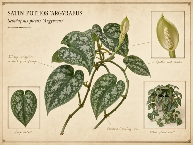 Satin Pothos 'Argyraeus'
