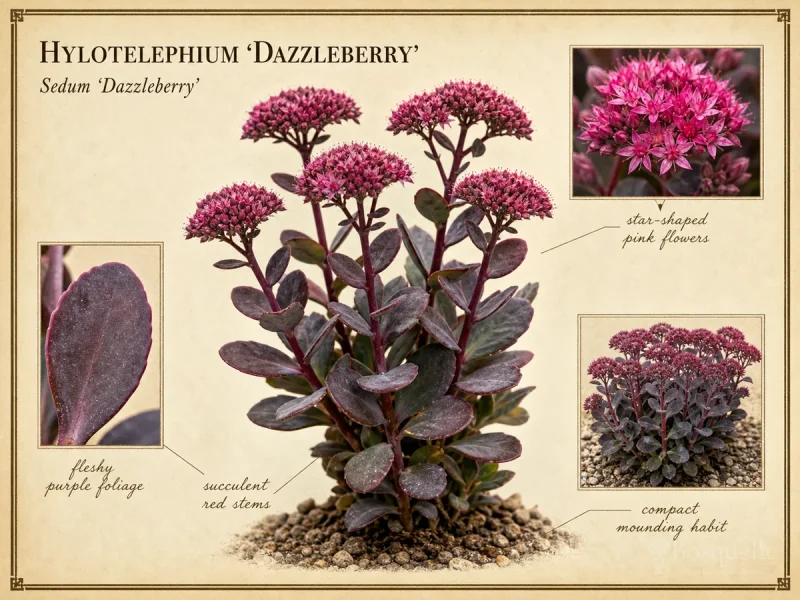 Hylotelephium 'Dazzleberry' — Drainage-critical pot size and mix
