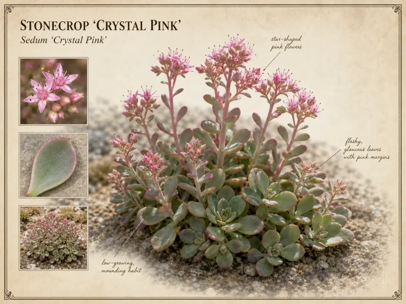 Stonecrop ‘Crystal Pink’ (Sedum ‘Crystal Pink’)