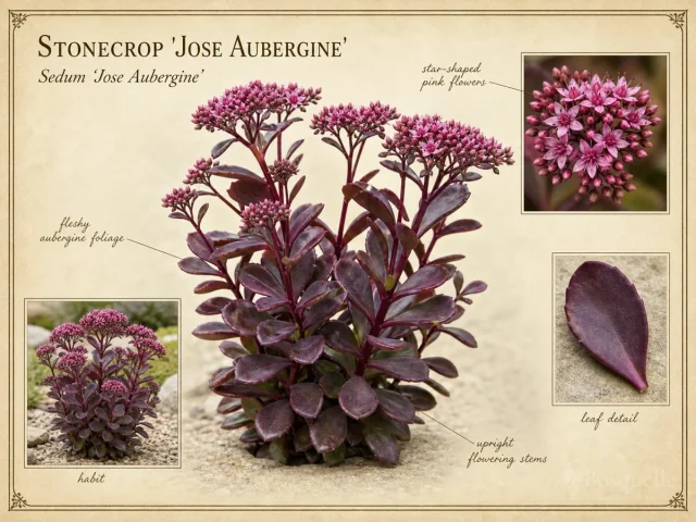 Stonecrop 'Jose Aubergine'