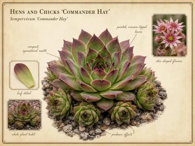 Hens and Chicks ‘Commander Hay’ (Sempervivum ‘Commander Hay’)