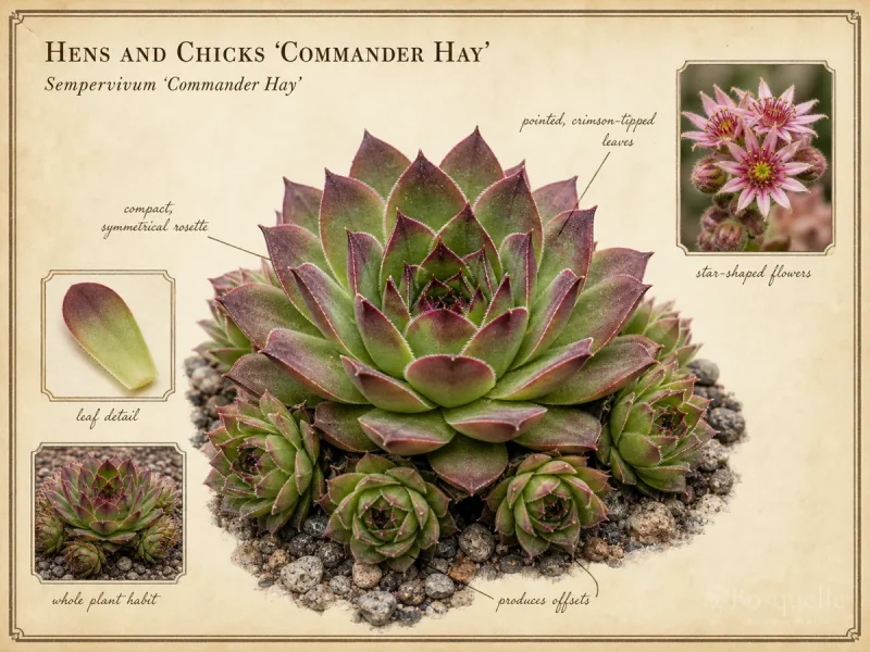 Hens and Chicks ‘Commander Hay’ (Sempervivum ‘Commander Hay’)