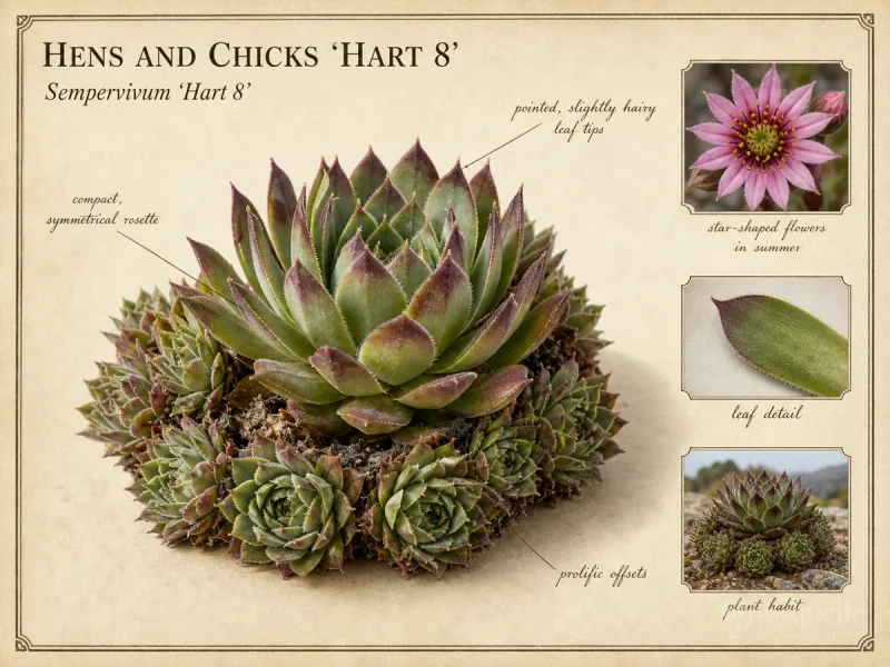 Hens and Chicks ‘Hart 8’ (Sempervivum ‘Hart 8’)