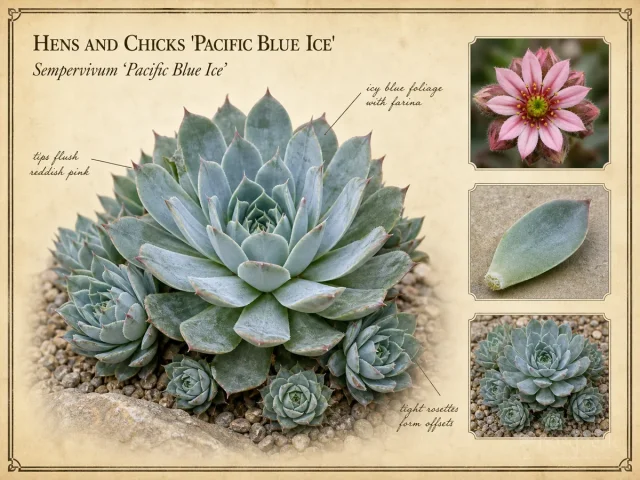 Hens and Chicks 'Pacific Blue Ice'
