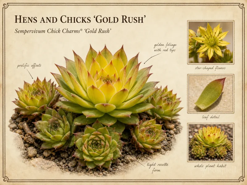 Hens and Chicks ‘Gold Rush’ (Sempervivum Chick Charms® ‘Gold Rush’)