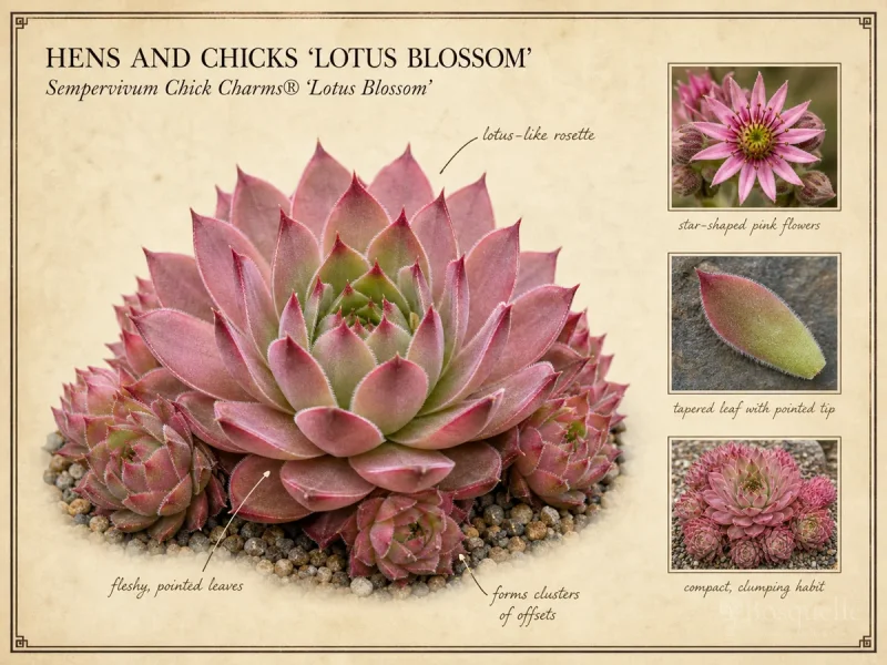 Hens and Chicks ‘Lotus Blossom’ (Sempervivum Chick Charms® ‘Lotus Blossom’)