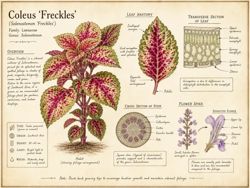 Coleus ‘Freckles’ (Solenostemon ‘Freckles’)