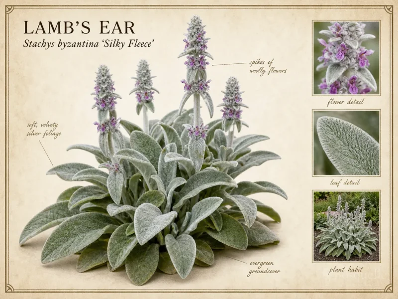 Lamb’s Ear (Stachys byzantina ‘Silky Fleece’)