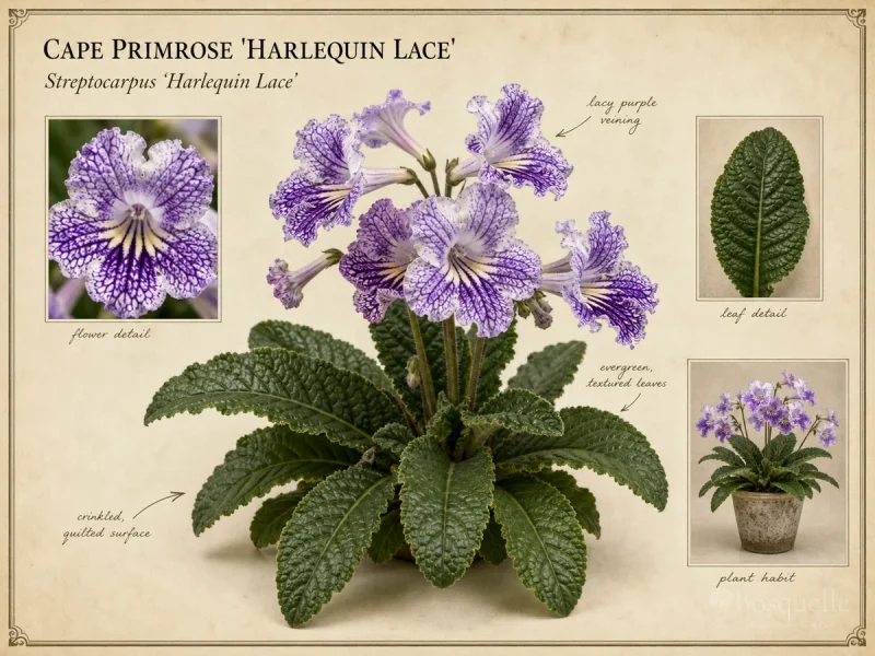 Cape Primrose ‘Harlequin Lace’ (Streptocarpus ‘Harlequin Lace’)