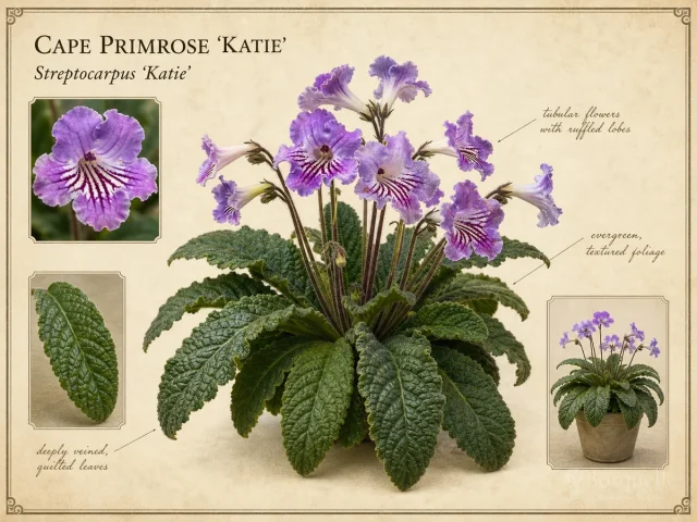 Cape Primrose ‘Katie’ (Streptocarpus ‘Katie’)