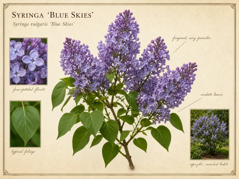 Syringa ‘Blue Skies’ (Syringa vulgaris ‘Blue Skies’)