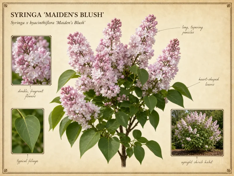 Syringa ‘Maiden’s Blush’ (Syringa x hyacinthiflora ‘Maiden’s Blush’)