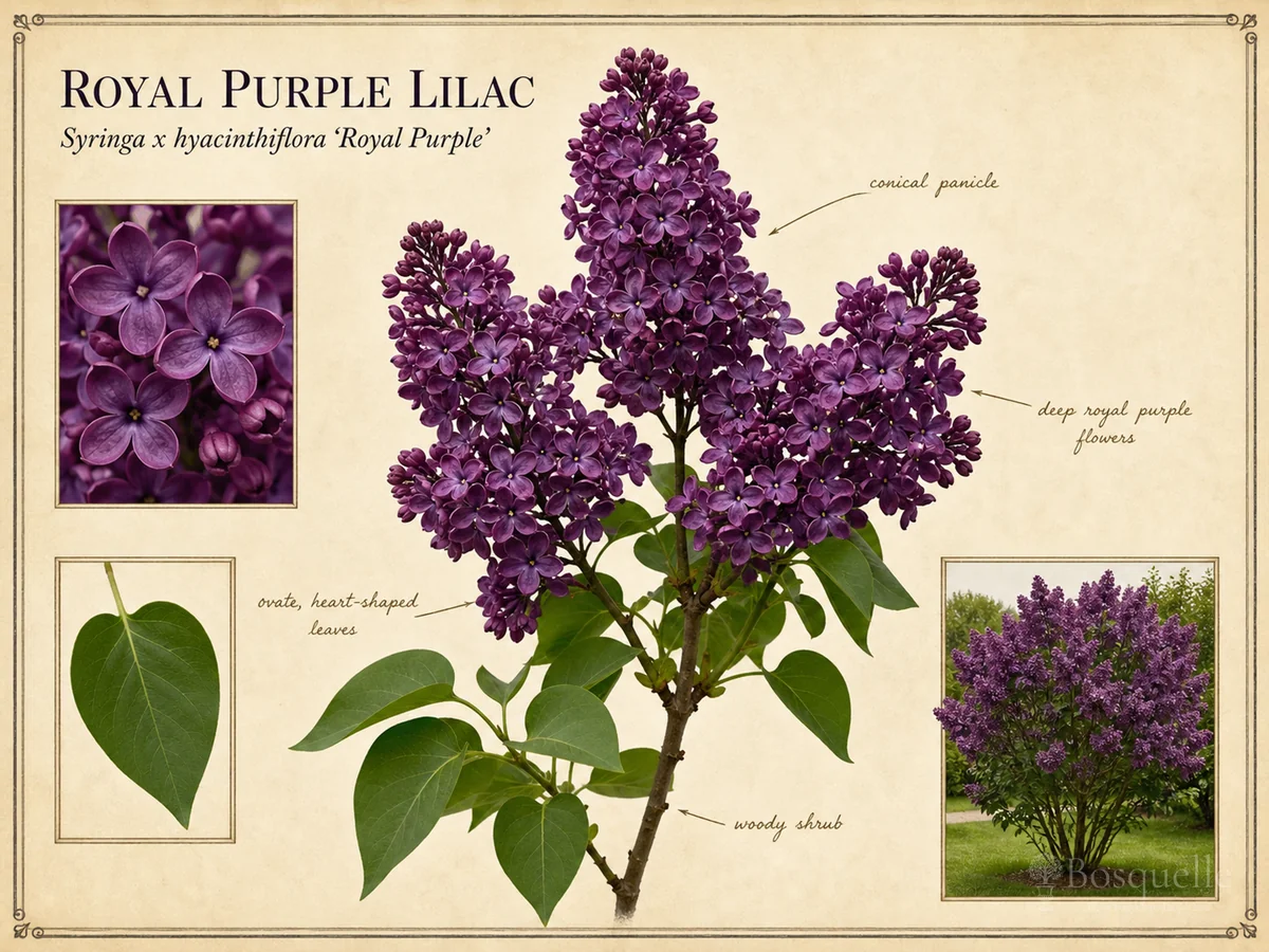 Royal Purple Lilac (Syringa x hyacinthiflora ‘Royal Purple’)