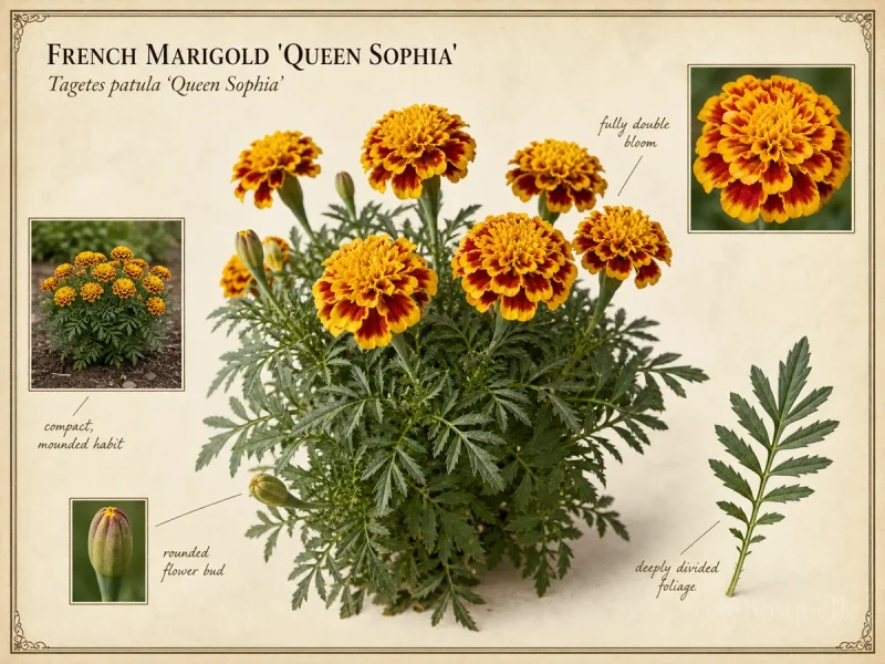 French Marigold 'Queen Sophia'