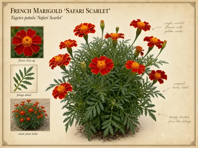 French Marigold ‘Safari Scarlet’ (Tagetes patula ‘Safari Scarlet’)