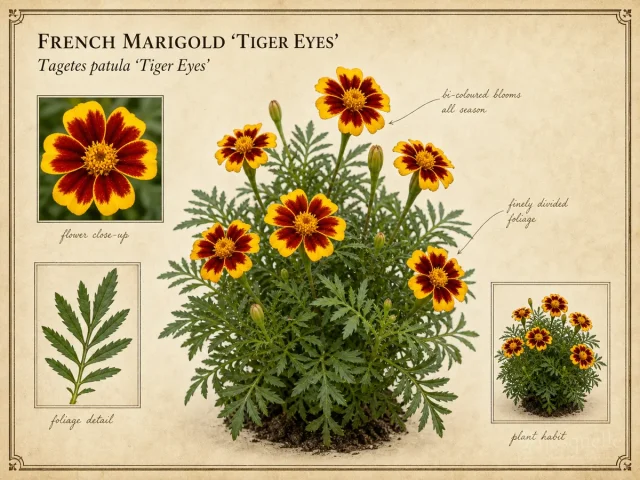 French Marigold ‘Tiger Eyes’ (Tagetes patula ‘Tiger Eyes’)