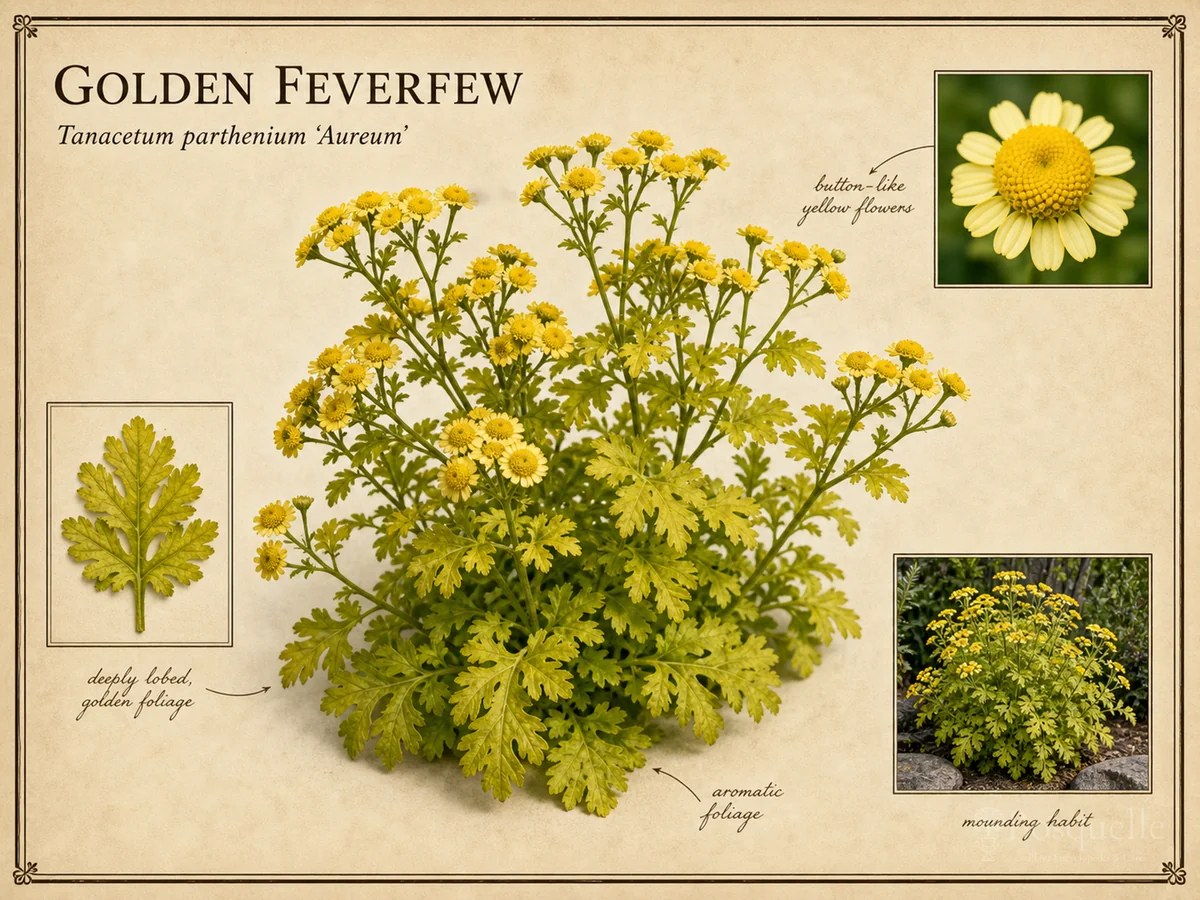 Golden Feverfew (Tanacetum parthenium ‘Aureum’)