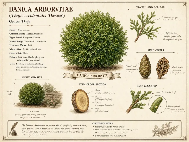 Danica Arborvitae (Thuja occidentalis ‘Danica’)