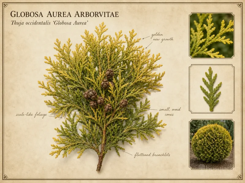 Globosa Aurea Arborvitae (Thuja occidentalis ‘Globosa Aurea’)