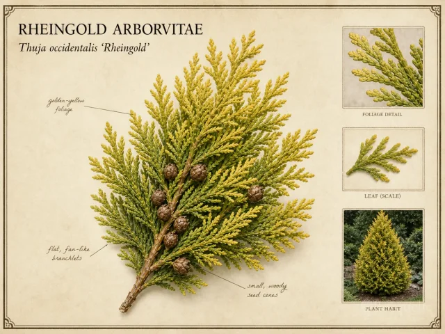 Rheingold Arborvitae (Thuja occidentalis ‘Rheingold’)