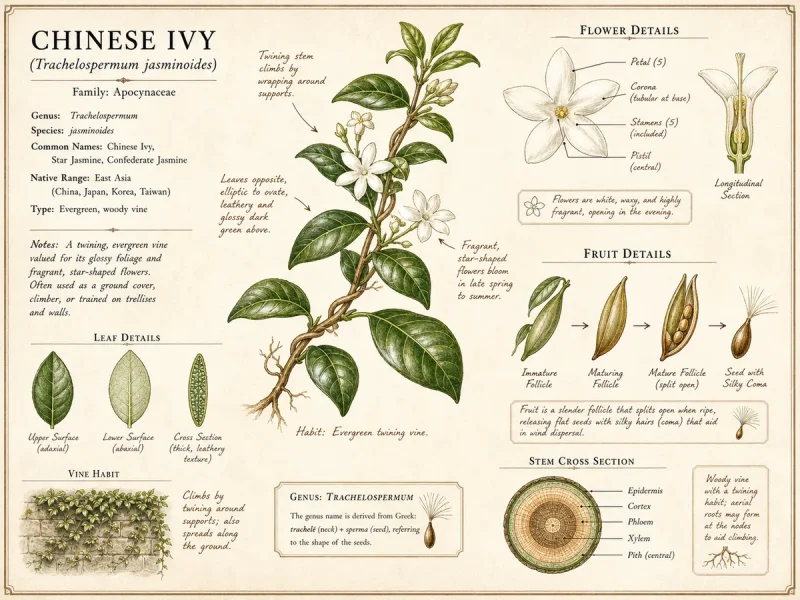 Chinese Ivy (Trachelospermum jasminoides)