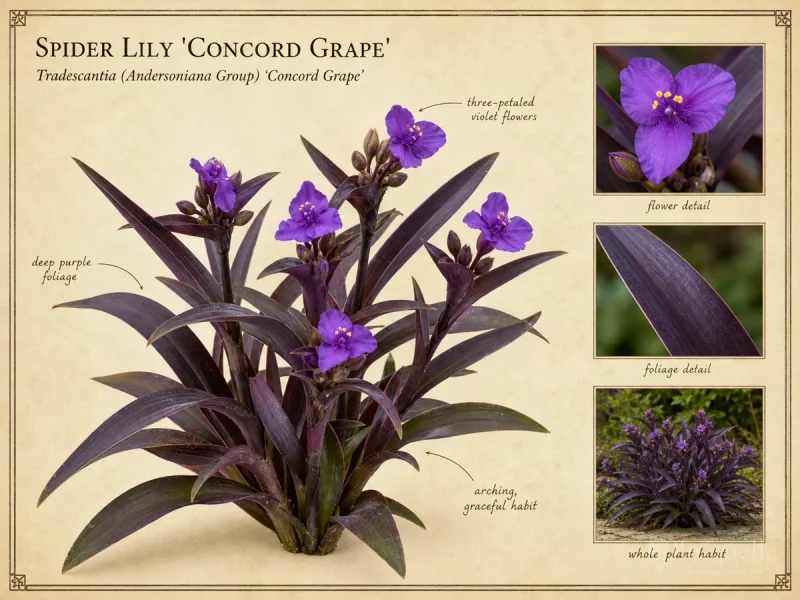 Spider Lily ‘Concord Grape’ (Tradescantia (Andersoniana Group) ‘Concord Grape’)