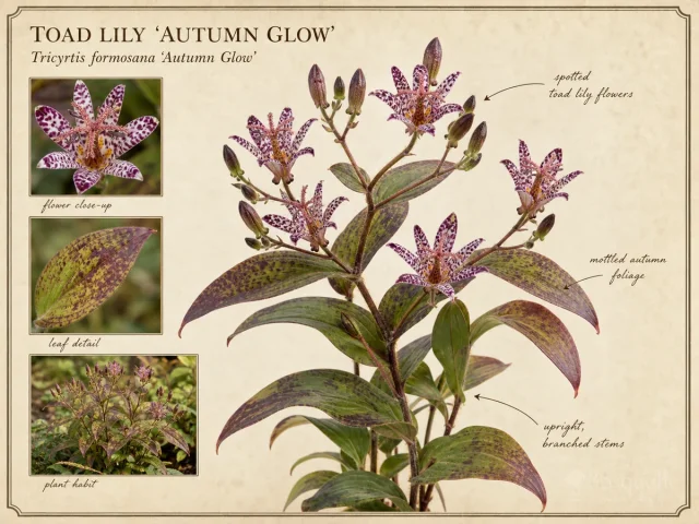 Toad Lily ‘Autumn Glow’ (Tricyrtis formosana ‘Autumn Glow’)
