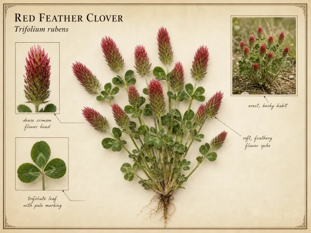 Red Feather Clover (Trifolium rubens)