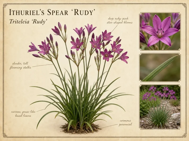 Ithuriel's Spear 'Rudy' botanical diagram
