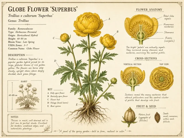 Globe Flower 'Superbus'