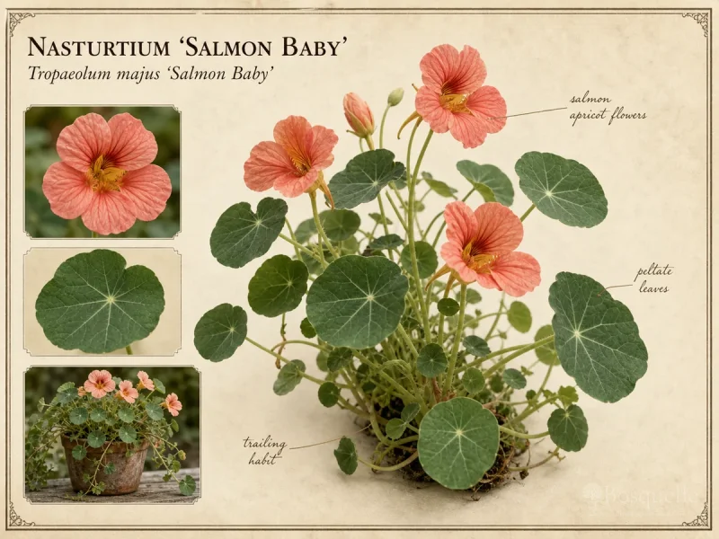 Nasturtium ‘Salmon Baby’ (Tropaeolum majus ‘Salmon Baby’)