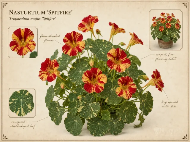 Nasturtium ‘Spitfire’ (Tropaeolum majus ‘Spitfire’)