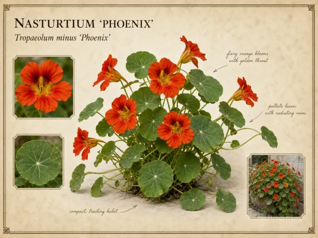 Nasturtium ‘Phoenix’ (Tropaeolum minus ‘Phoenix’)