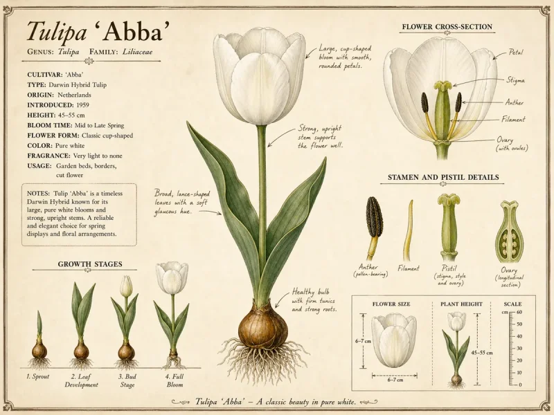Tulip 'Abba' — Under a flowering cherry