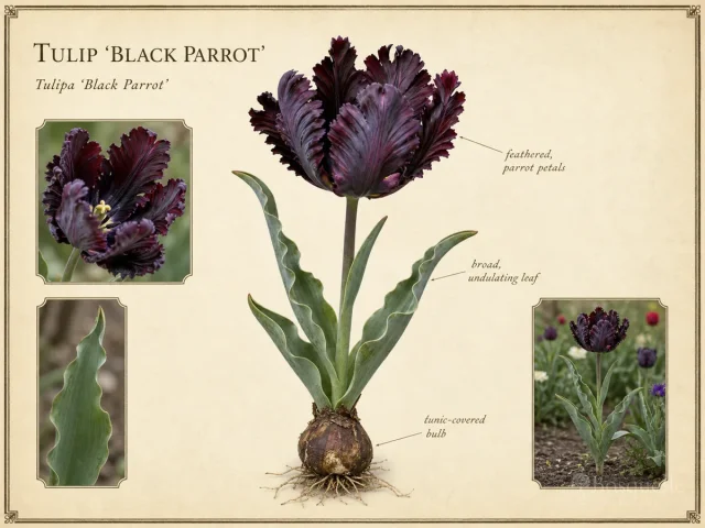 Tulip 'Black Parrot'