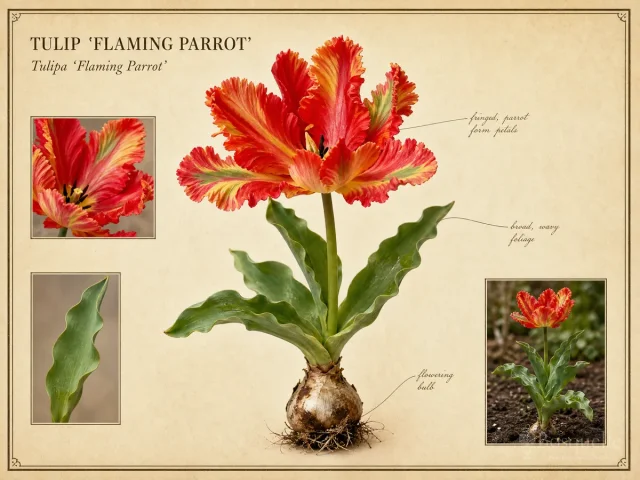 Tulip 'Flaming Parrot'