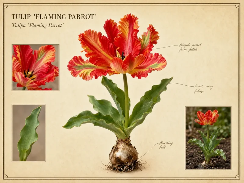 Tulip ‘Flaming Parrot’ (Tulipa ‘Flaming Parrot’)