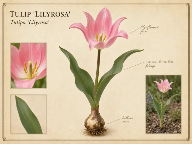 Tulip ‘Lilyrosa’ (Tulipa ‘Lilyrosa’)