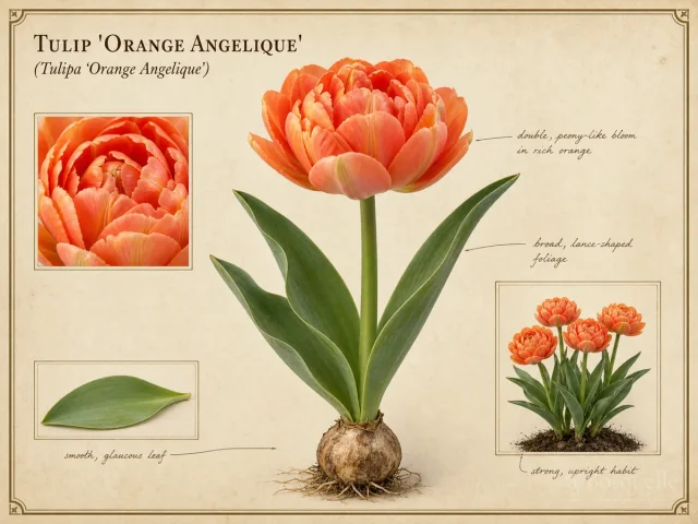 Tulip ‘Orange Angelique’ (Tulipa ‘Orange Angelique’)