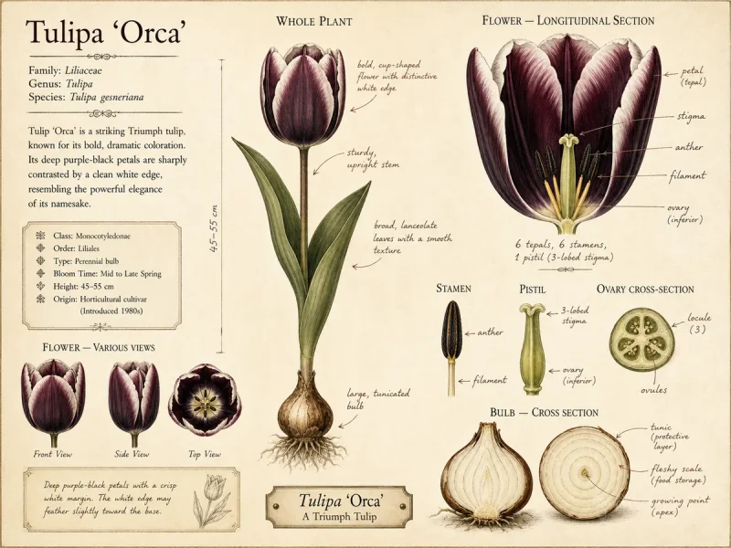 Tulip ‘Orca’ (Tulipa ‘Orca’)